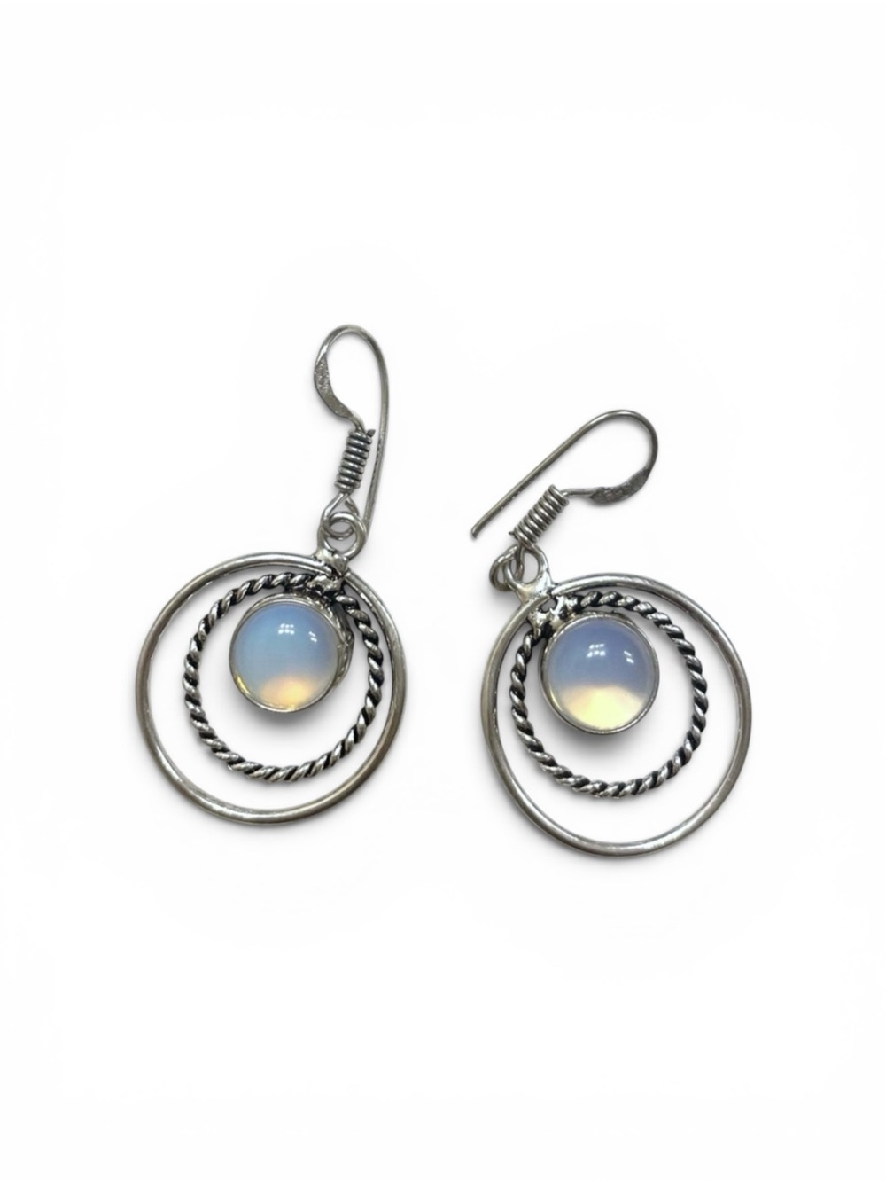 🫧Opal Stone and silver drop earring